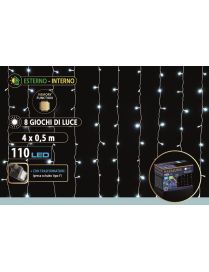 TENDA BIANCO A LED INTERNO/ESTERNO 4x0,5 METRI