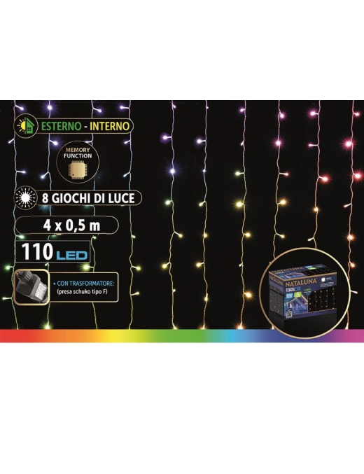 MULTICOLOR INDOOR/OUTDOOR LED AWNING 4x0.5 METERS