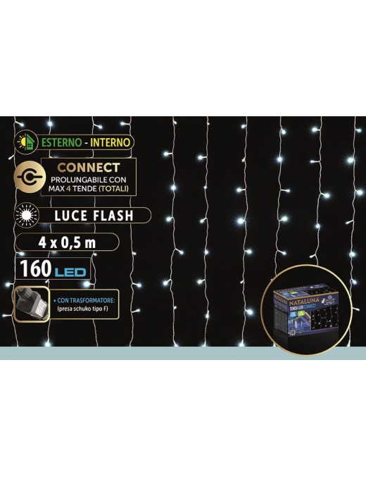 TENDA BIANCO A LED ESTERNO 4x0,5 METRI