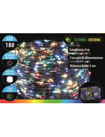 MULTICOLOR MICROLED 9 METERS+5 METERS GREEN CABLE