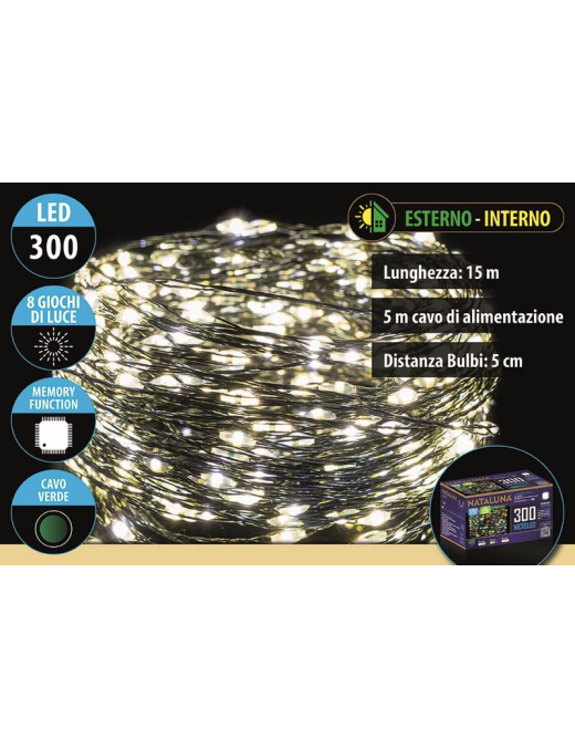CLASSIC MICROLED 15 METRI+5 METRI CAVO VERDE