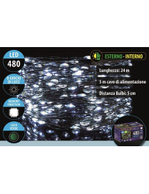 BIANCO MICROLED 24 METRI+5 METRI CAVO VERDE