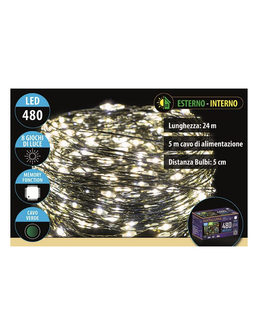 CLASSIC MICROLED 24 METRI+5 METRI CAVO VERDE