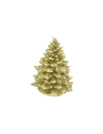 CANDELA ORO A FORMA DI ALBERO 10cm
