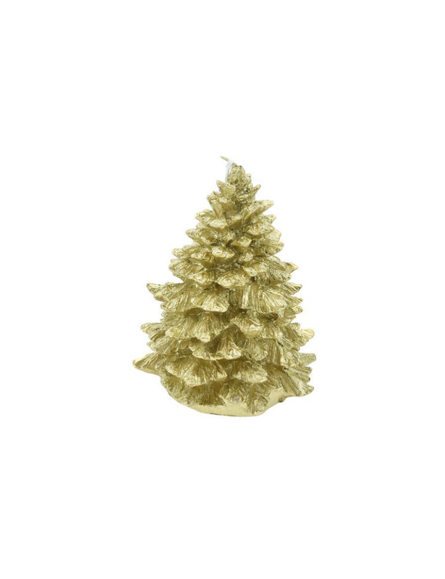 GOLD TREE-SHAPED CANDLE 10cm
