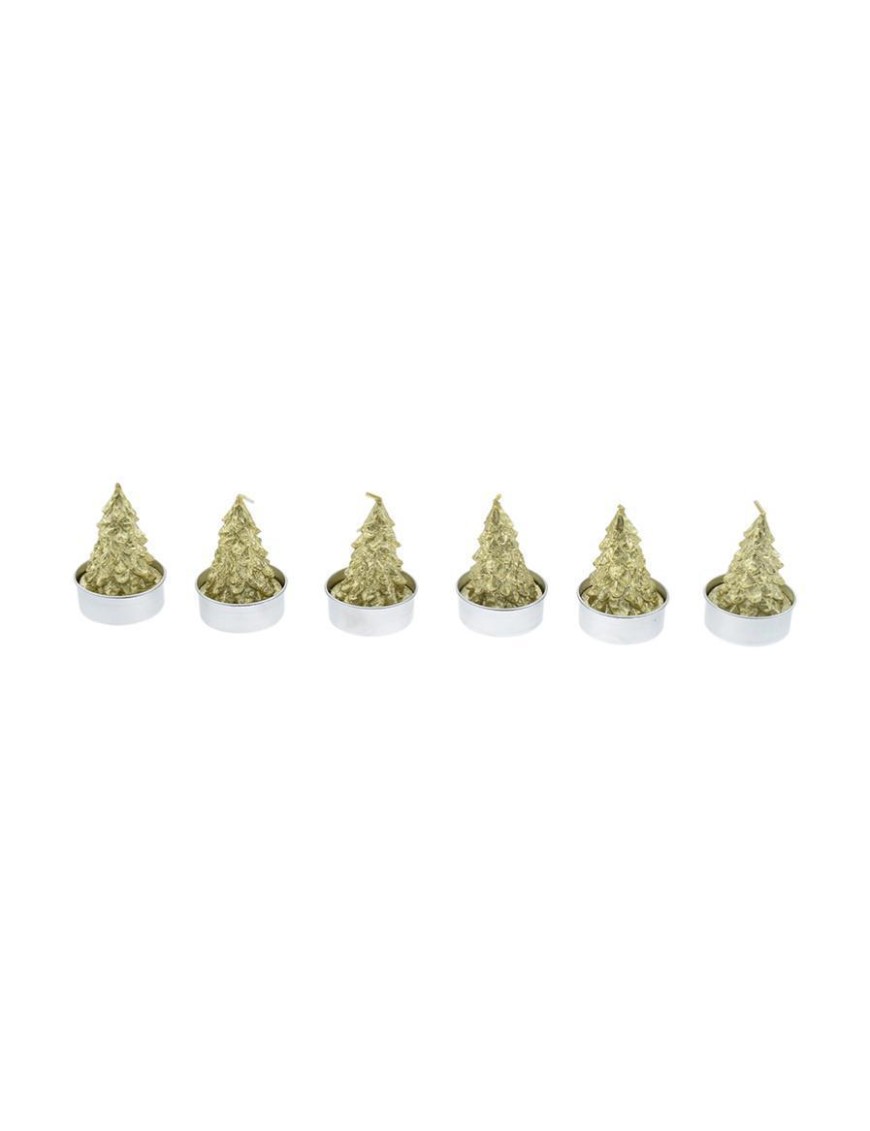 TEA-LIGHT ALBERO ORO 6pezzi