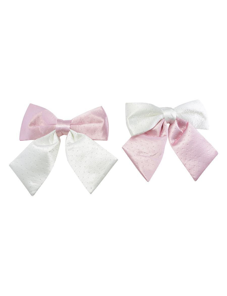PADDED WHITE/PINK BOW 44x46cm