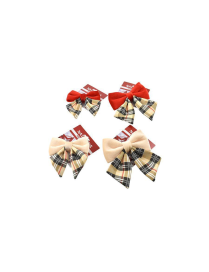 PADDED BOW 2 SIZES 13/16cm SCOTTISH PATTERN