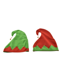 CAPPELLO ELFO 29x34 CENTIMETRI ROSSO/VERDE
