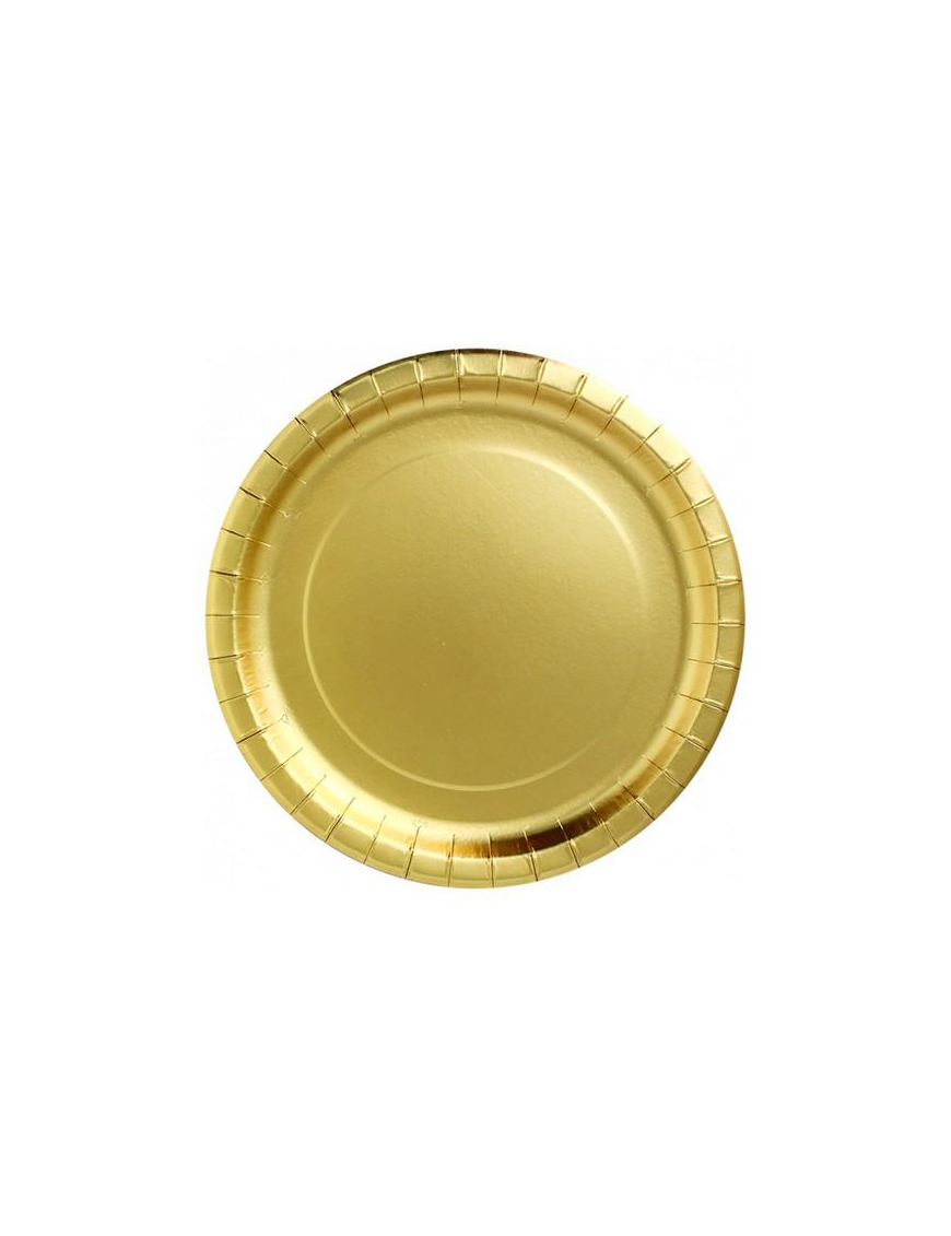 PIATTI TONDI GOLD 22 CENTIMETRI 8 PEZZI