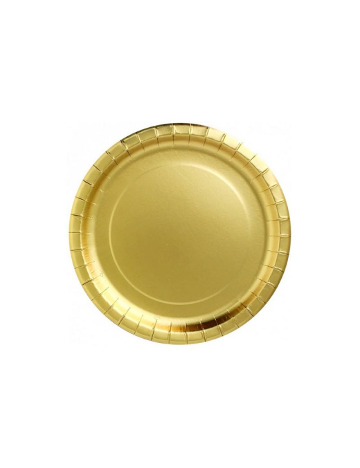 PIATTI TONDI GOLD 22 CENTIMETRI 8 PEZZI