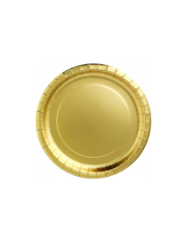 PIATTI TONDI GOLD 18 CENTIMETRI 8 PEZZI