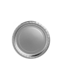 PIATTI TONDI SILVER 22 CENTIMETRI 8 PEZZI