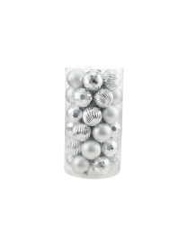 BALLS 6cm SILVER COLOR 41 pieces