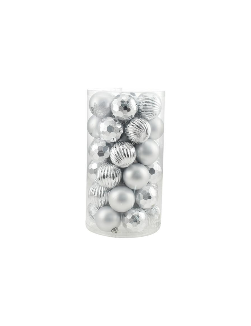BALLS 6cm SILVER COLOR 41 pieces