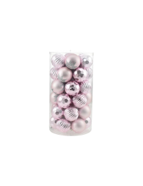 BALLS 6cm PINK COLOR 41 pieces