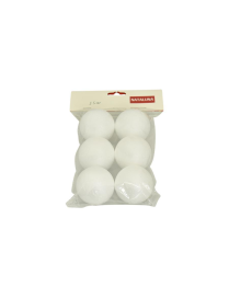X DECOUPAGE BALL IN POLYSTYRENE 5.5cm 6 pieces