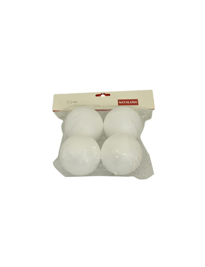 SFERA X DECOUPAGE IN POLISTIROLO 7,5cm 4pezzi