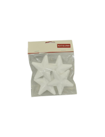 STAR X DECOUPAGE IN POLYSTYRENE 8cm 4 pieces