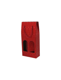 BUSTA PORTABOTTIGLIE ROSSO 2 POSTI 18x38x8,3 CENTIMETRI