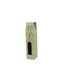 GOLD BOTTLE HOLDER ENVELOPE 1 PLACE 8.8x38x8.3 CENTIMETERS
