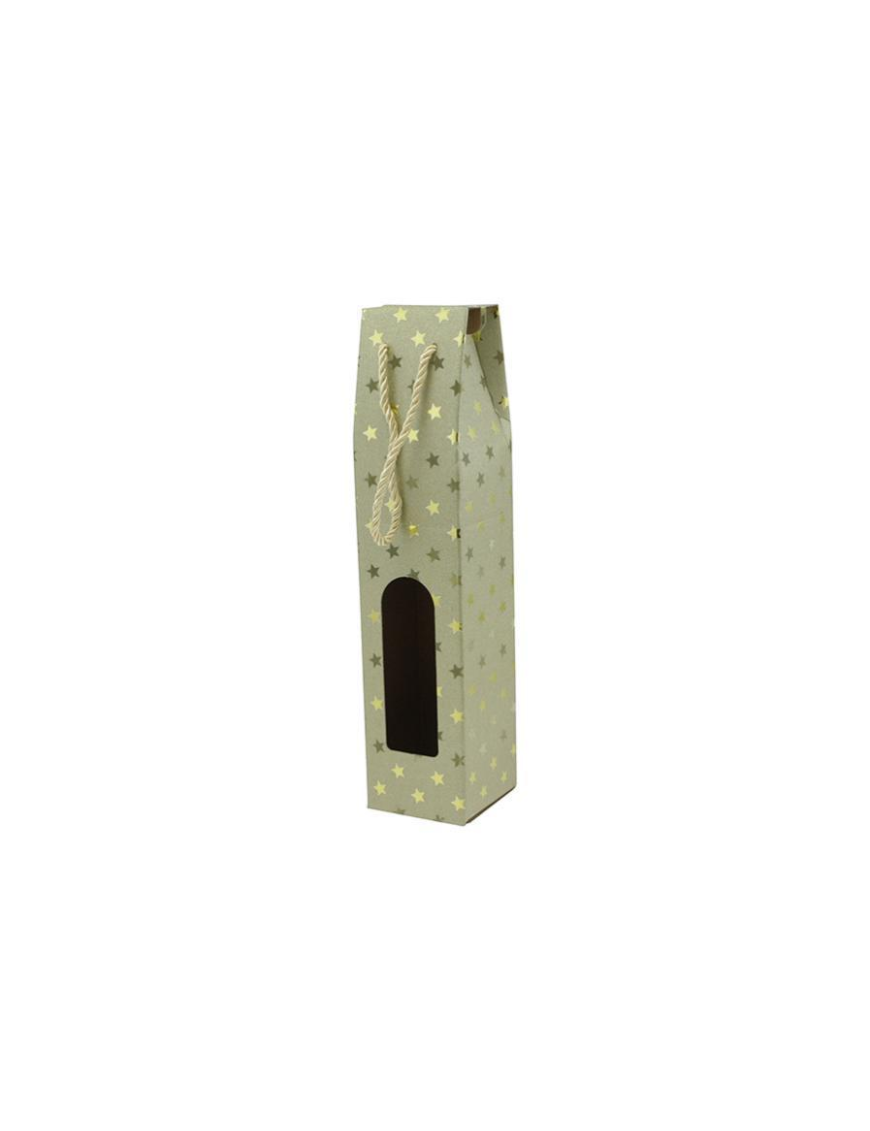 GOLD BOTTLE HOLDER ENVELOPE 1 PLACE 8.8x38x8.3 CENTIMETERS