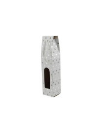 SILVER BOTTLE HOLDER ENVELOPE 1 PLACE 8.8x38x8.3 CENTIMETERS