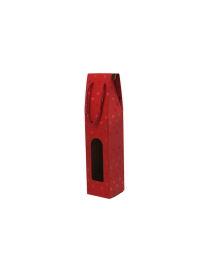 RED BOTTLE HOLDER ENVELOPE 1 PLACE 8.8x38x8.3 CENTIMETERS