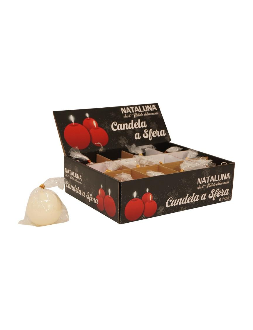 CANDELA PANNA A FORMA DI SFERA 7cm