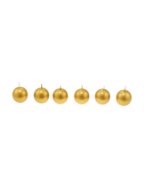 CANDELA ORO A FORMA DI SFERA 4cm 6pezzi