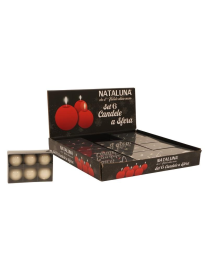 SPHERE-SHAPED CREAM CANDLE 4cm 6 pieces