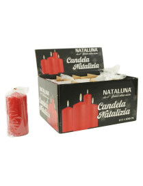 LACQUERED RED CANDLE 5x10cm
