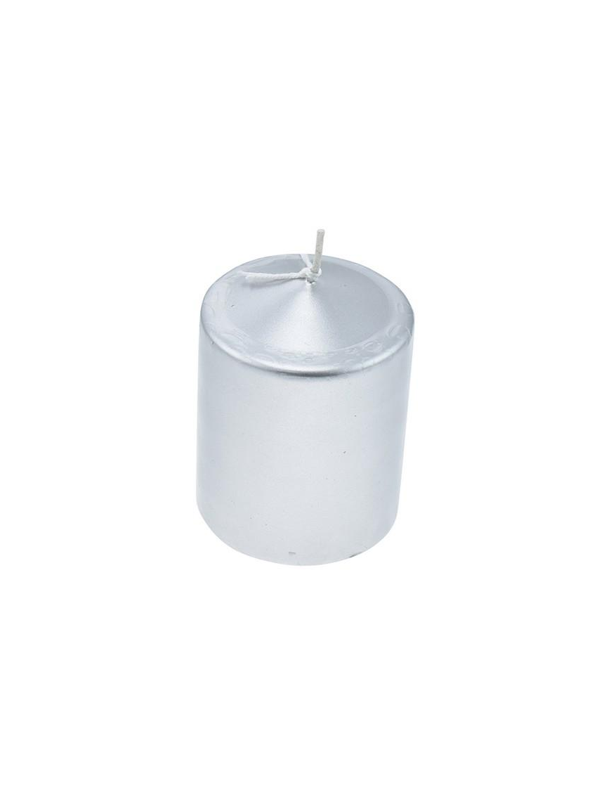 SILVER CANDLE 7.5X10cm