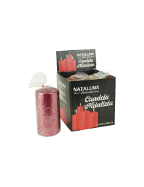 METALLIC RED CANDLE 7.5x15cm