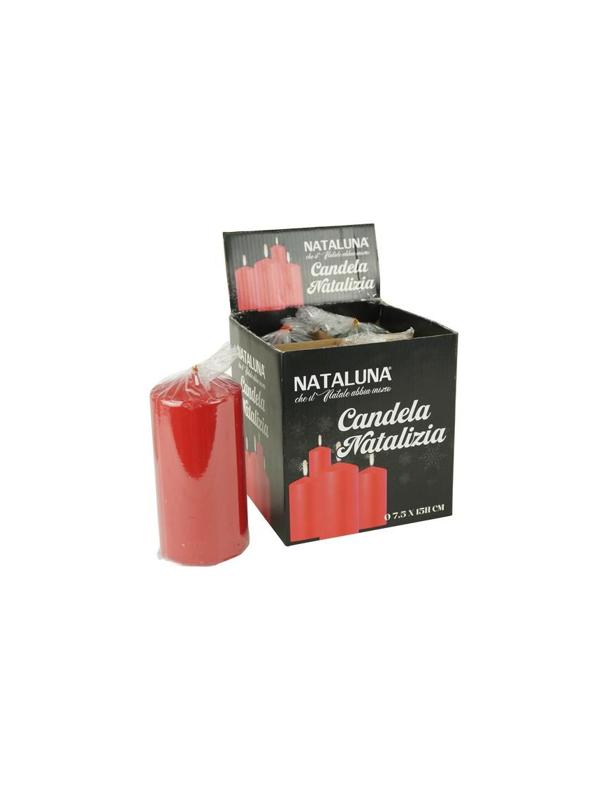 CANDELA ROSSO LACCATO 7,5x15cm
