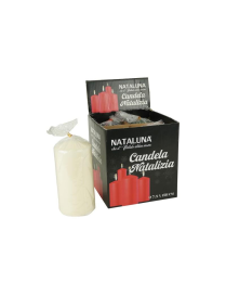 CREAM CANDLE 7.5x15cm