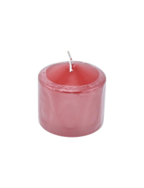 LACQUERED RED CANDLE 10x10cm