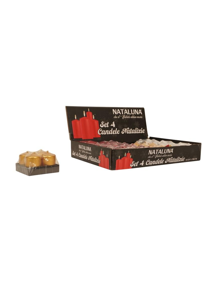 CANDELA ORO 3,9x5cm 4pezzi