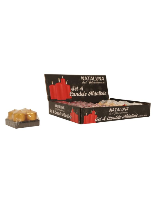 CANDELA ORO 3,9x5cm 4pezzi