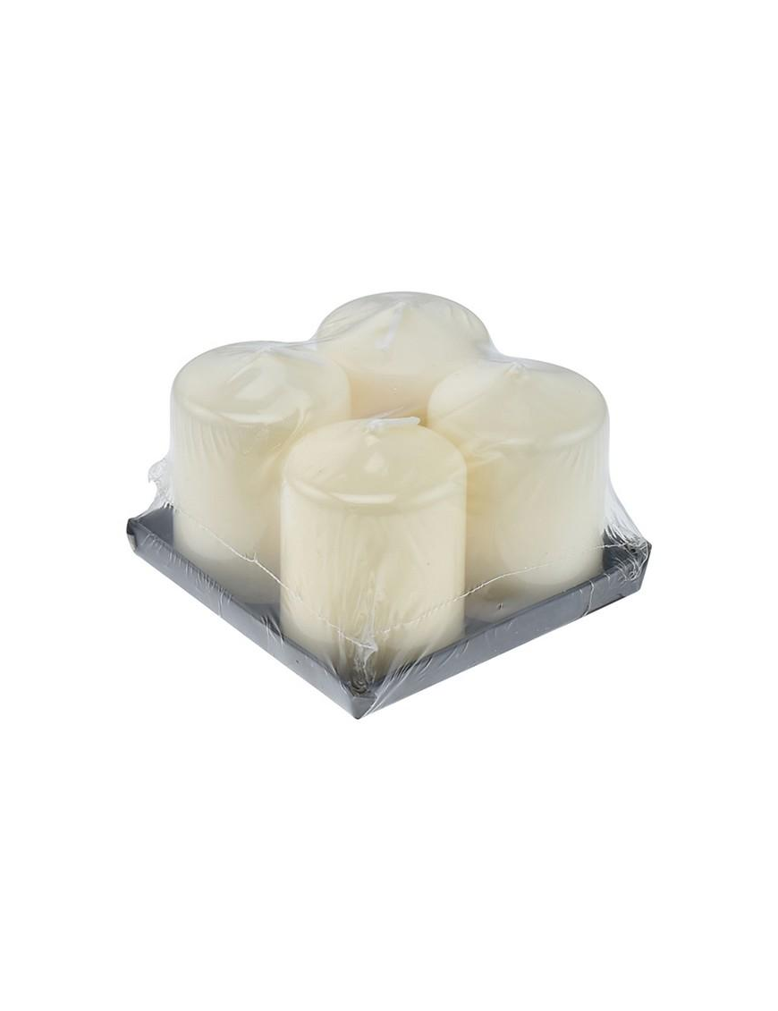 CREAM CANDLE 3.9x5cm 4 pieces