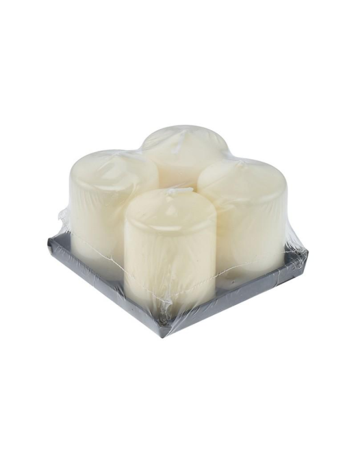 CREAM CANDLE 3.9x5cm 4 pieces