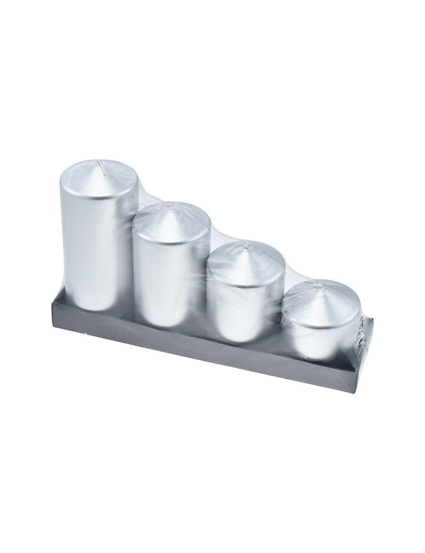 CANDELA ARGENTO 4pezzi