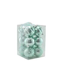 BALLS 8cm TIFFANY COLOR 12 pieces