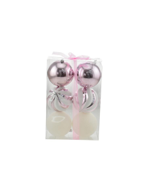 BALLS 10cm PINK COLOR 6 pieces