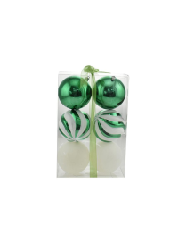 BALLS 10cm GREEN COLOR 6 pieces