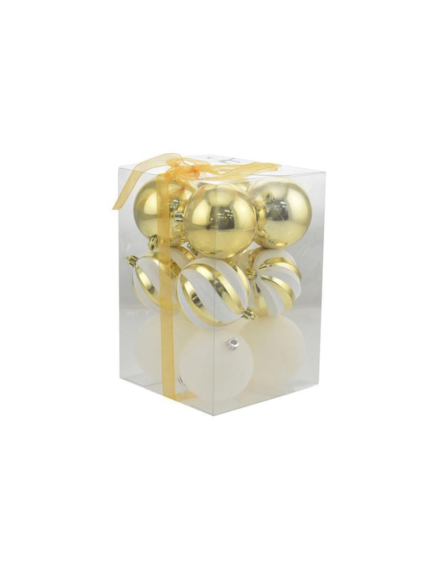 SFERE 8cm COLORE ORO 12pezzi