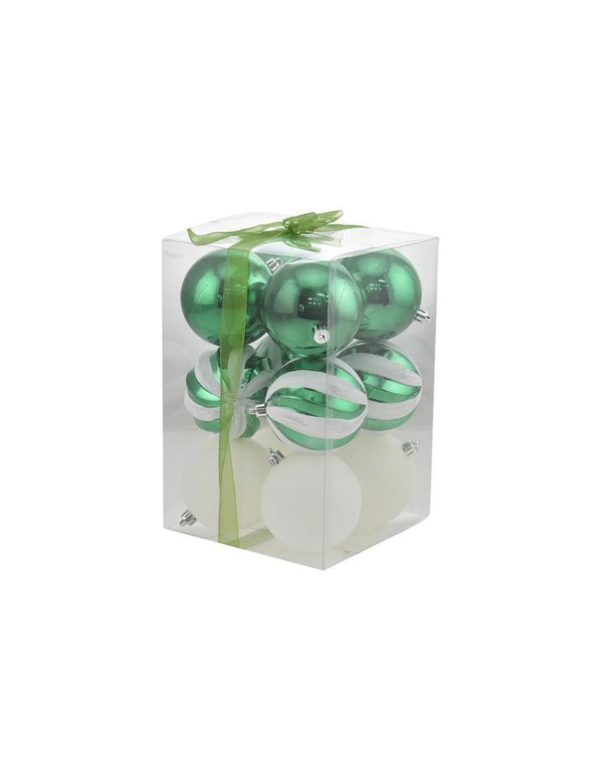 SFERE 8cm COLORE VERDE 12pezzi