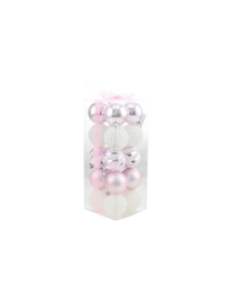 BALLS 6cm PINK COLOR 20 pieces