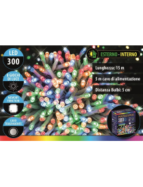 300 LED LINEAR CHAIN ??TRANSPARENT CABLE 15mt+5m MULTICOLOR