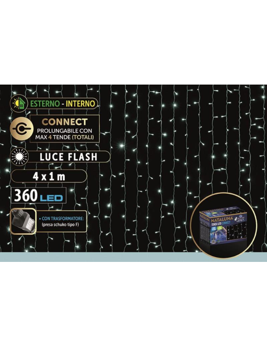TENDA 360 LED 4X1mt CONNECT LUCE FLASH BIANCO FREDDO